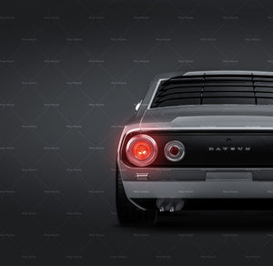 Datsun 240k GT 1973 v Nissan Skyline GT-R 2000 Kenmeri glossy finish - all sides Car Mockup Template.psd