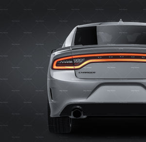 Dodge Charger SRT Hellcat 2019 glossy finish - all sides Car Mockup Template.psd