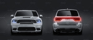 Dodge Durango SRT 2018 glossy finish - all sides Car Mockup Template.psd