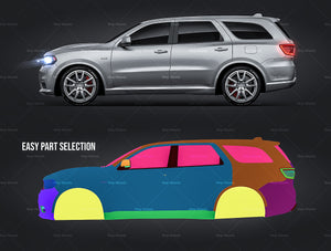 Dodge Durango SRT 2018 glossy finish - all sides Car Mockup Template.psd