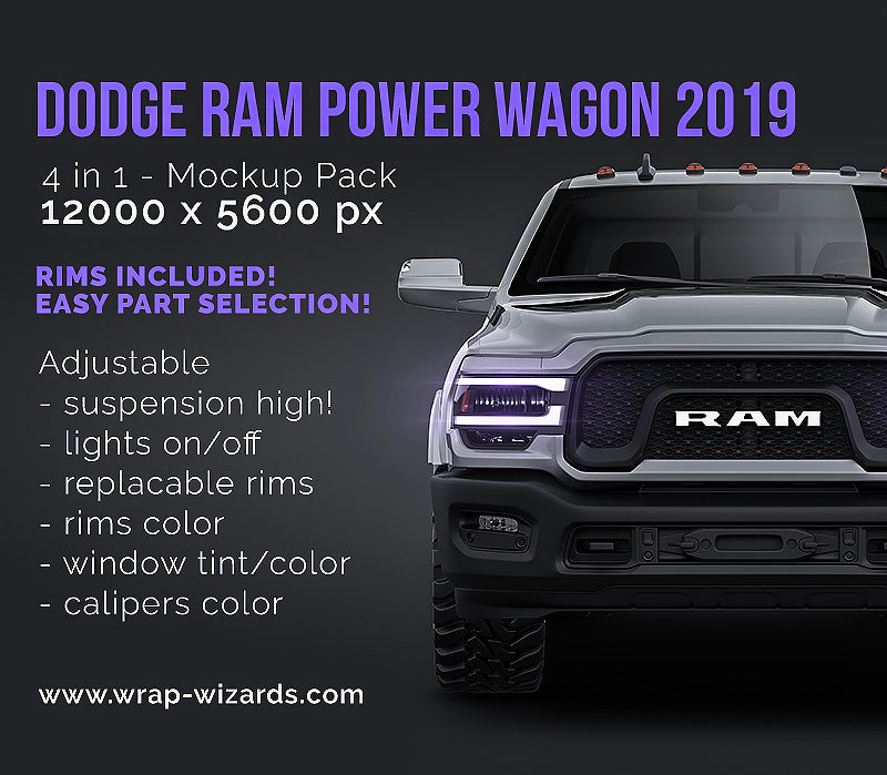 Dodge RAM Power Wagon 2019 - Truck/Pick-up Mockup