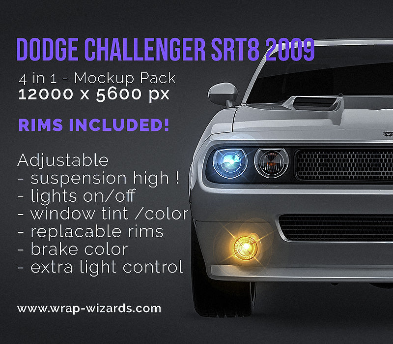 Dodge Challenger SRT8 2009 - Car Mockup