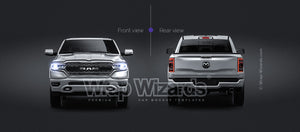 Dodge RAM 1500 2020 glossy finish - all sides Car Mockup Template.psd