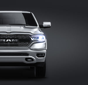 Dodge RAM 1500 2020 glossy finish - all sides Car Mockup Template.psd