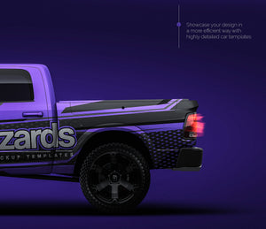Dodge RAM 1500 Rebel 2015 glossy finish - all sides Car Mockup Template.psd