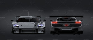 Ferrari 296 GT3 2023 glossy finish - all sides Car Mockup Template.psd