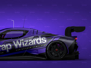 Ferrari 296 GT3 2023 glossy finish - all sides Car Mockup Template.psd