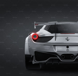 Ferrari 458 GT3 2014 glossy finish - all sides Car Mockup Template.psd