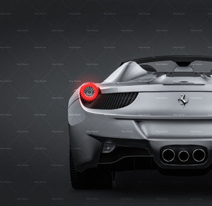 Ferrari 458 Spider 2012 glossy finish - all sides Car Mockup Template.psd