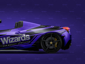 Ferrari 458 Spider 2012 glossy finish - all sides Car Mockup Template.psd