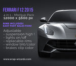 Ferrari F12 2015 glossy finish - all sides Car Mockup Template.psd