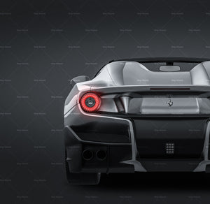 Ferrari F12 TRS Roadster 2015 glossy finish - all sides Car Mockup Template.psd