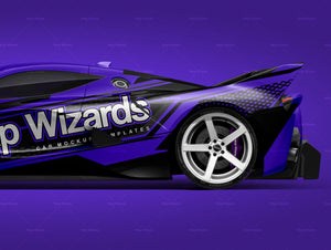 Ferrari FXX K glossy finish - all sides Car Mockup Template.psd