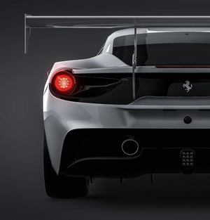 Ferrari 488 GTB Challenge 2017 glossy finish - all sides Car Mockup Template.psd
