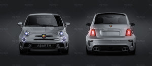 Fiat 595 Abarth Competizione 2017 glossy finish - all sides Car Mockup Template.psd