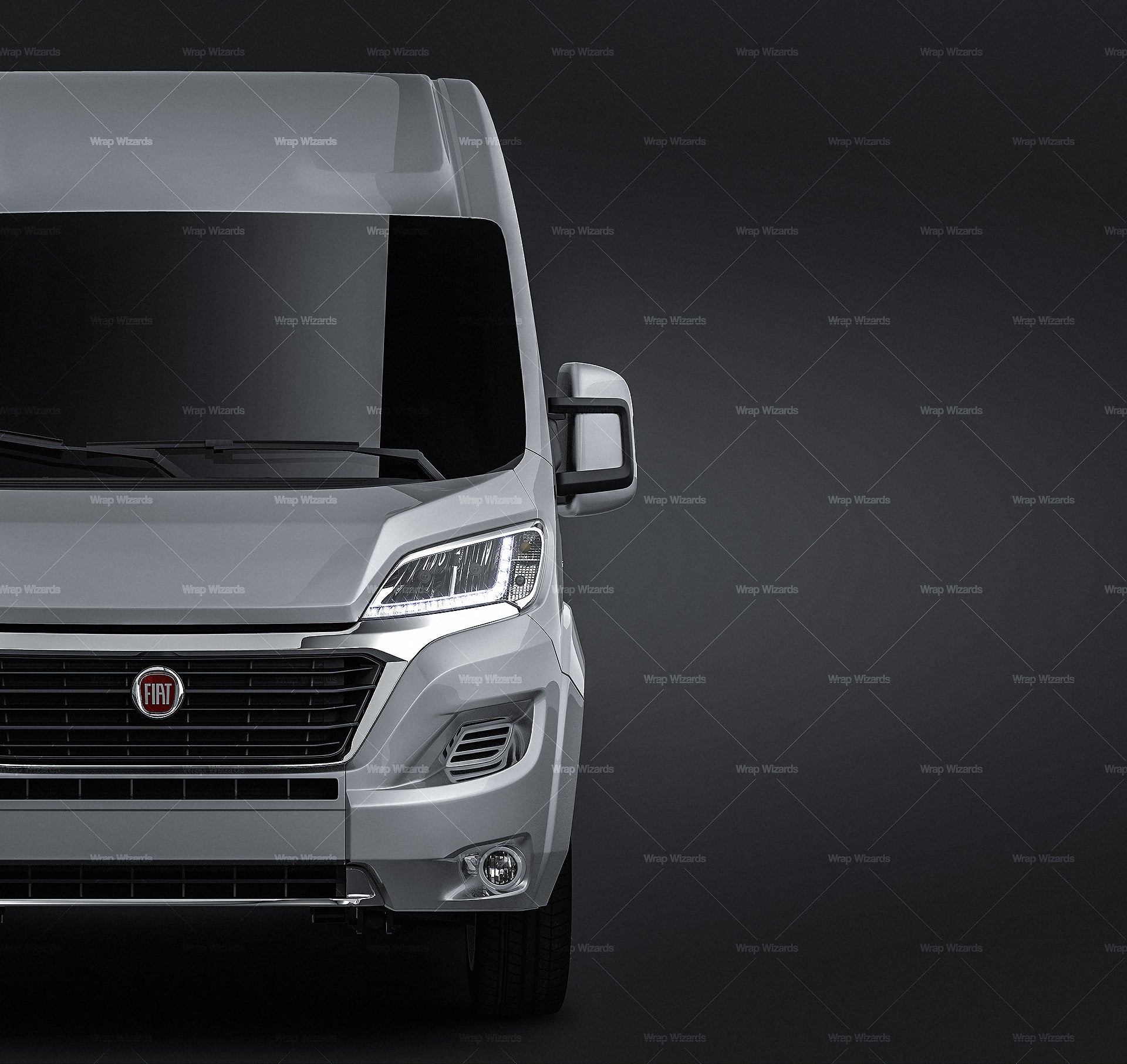 Fiat Ducato 2020 glossy finish - all sides Car Mockup Template.psd