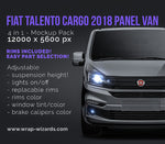 Fiat Talento Cargo 2018 panel van  glossy finish - all sides Car Mockup Template.psd