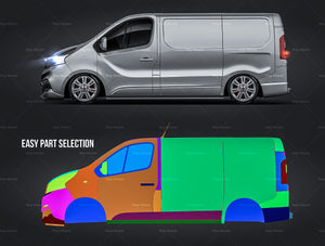 Fiat Talento Cargo 2018 panel van  glossy finish - all sides Car Mockup Template.psd