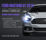 Ford Mustang GT 2015 glossy finish - all sides Car Mockup Template.psd