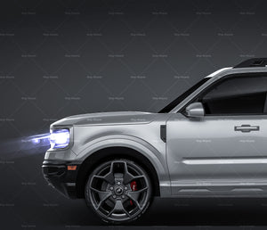 Ford Bronco Sport First Edition 2021 glossy finish - all sides Car Mockup Template.psd