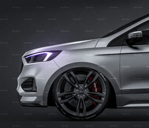 Ford Edge ST 2019 satin matt finish - all sides Car Mockup Template.psd