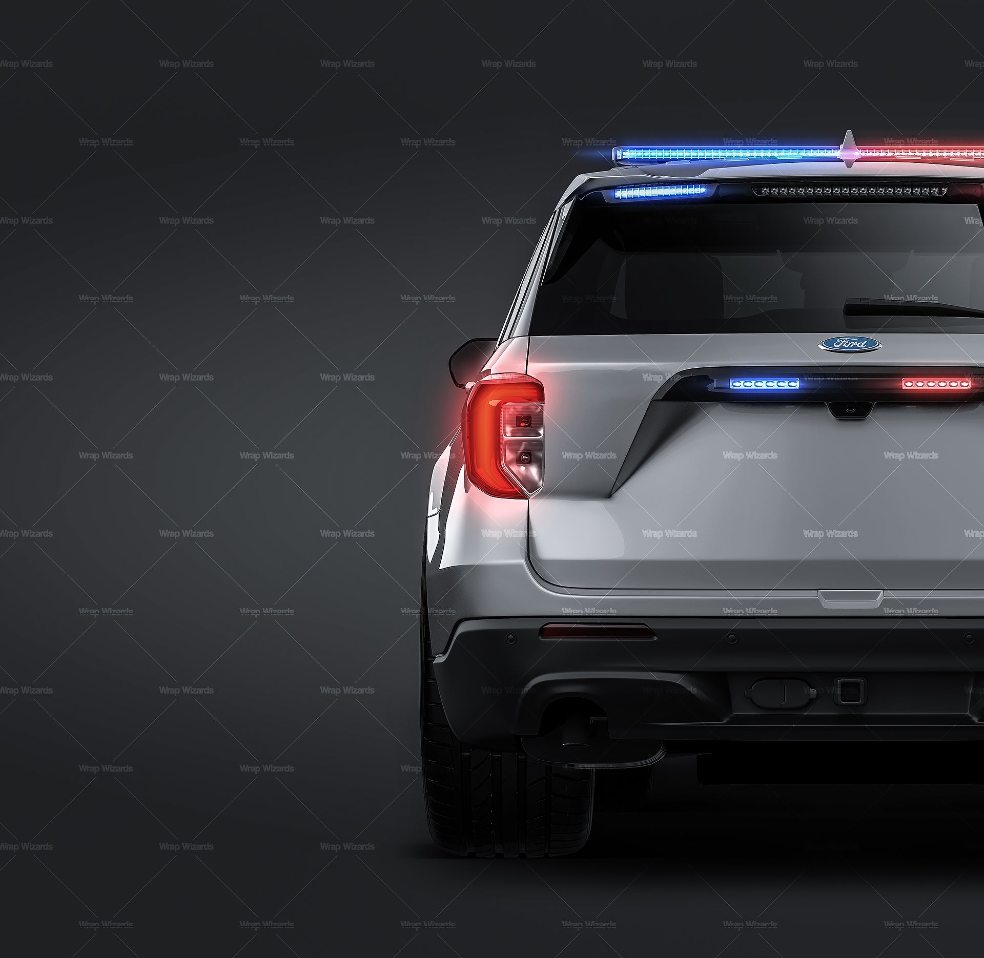 Ford Explorer 2020 Police Interceptor glossy finish - all sides Car Mockup Template.psd