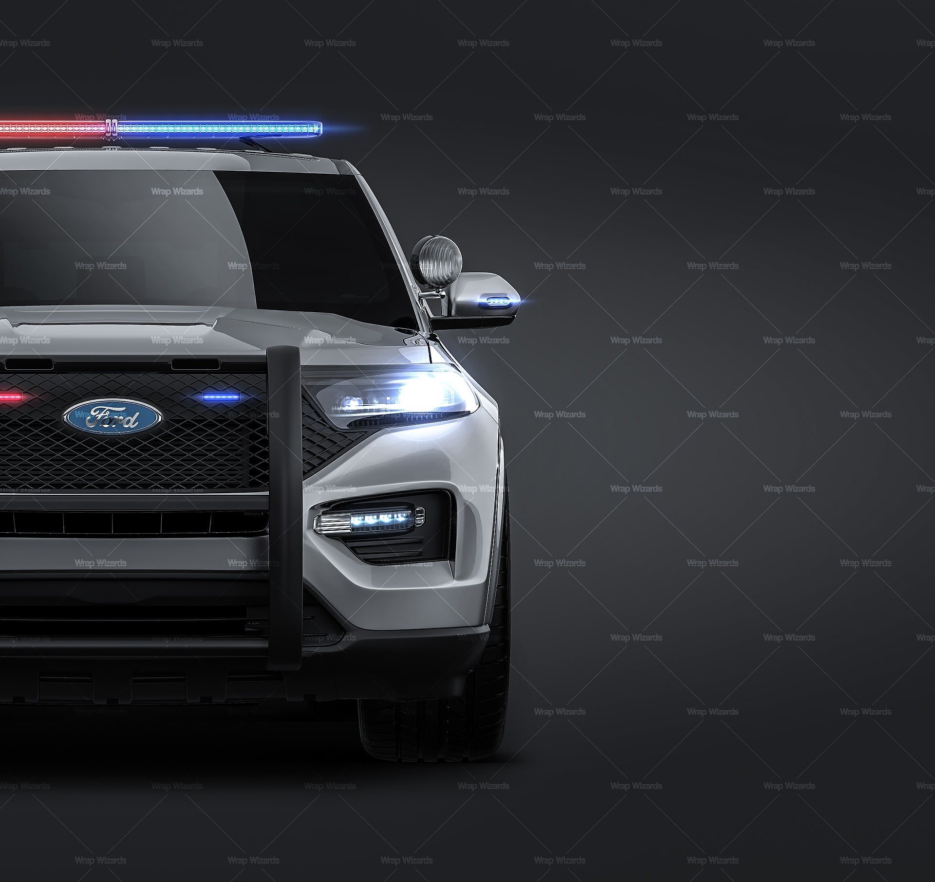 Ford Explorer 2020 Police Interceptor glossy finish - all sides Car Mockup Template.psd