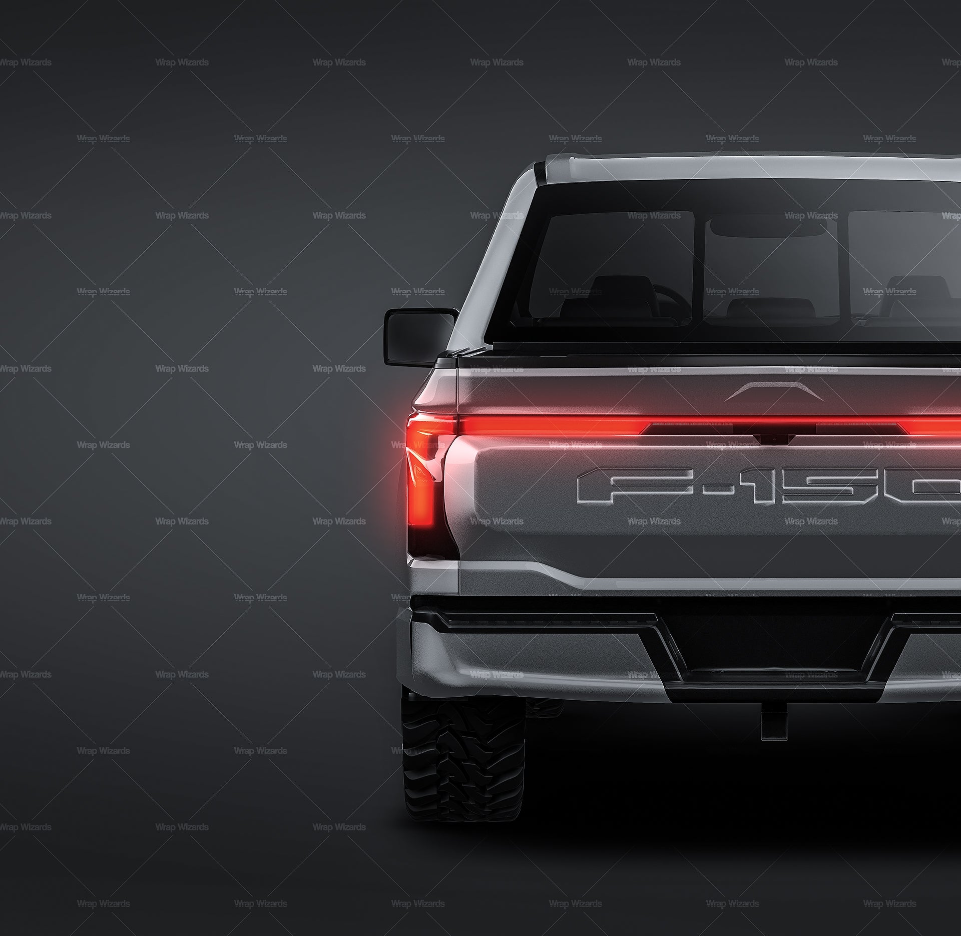 Ford F-150 Lightning 2023 glossy finish - all sides Car Mockup Template.psd
