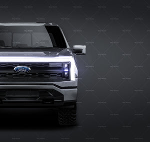 Ford F-150 Lightning 2023 glossy finish - all sides Car Mockup Template.psd