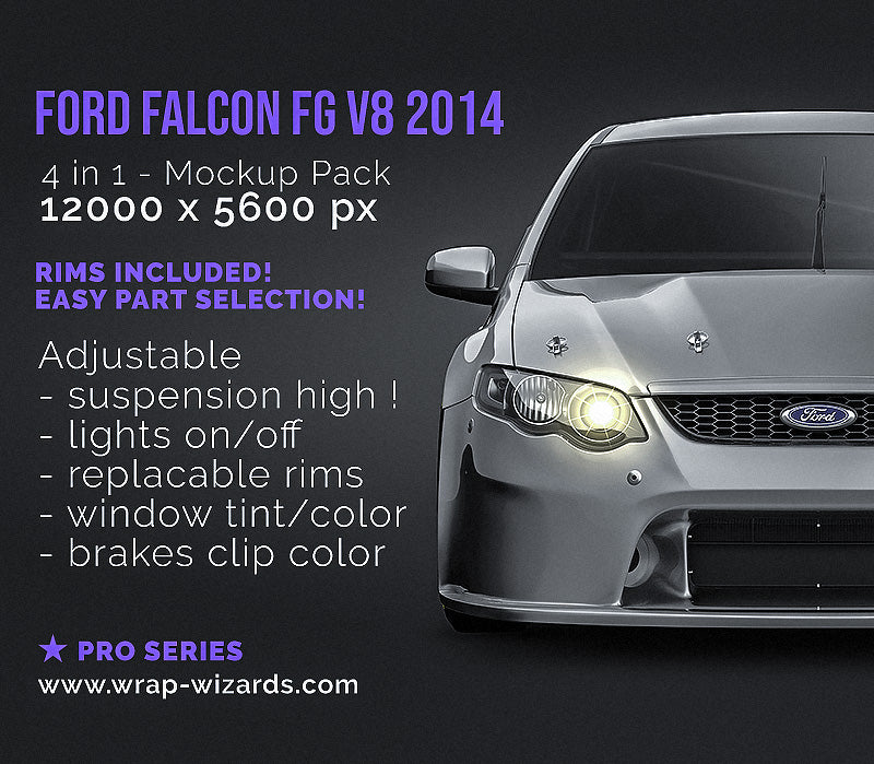 Ford Falcon FG V8 Supercar 2014 - Car Mockup