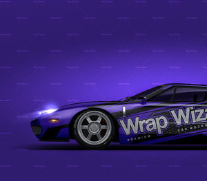 Ford GT GT-40 2006 glossy finish - all sides Car Mockup Template.psd