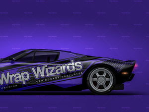 Ford GT GT-40 2006 glossy finish - all sides Car Mockup Template.psd