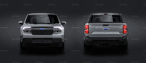 Ford Maverick XLT 2022 glossy finish - all sides Car Mockup Template.psd