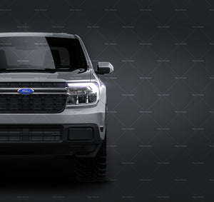 Ford Maverick XLT 2022 glossy finish - all sides Car Mockup Template.psd
