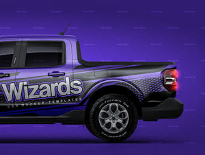 Ford Maverick XLT 2022 glossy finish - all sides Car Mockup Template.psd