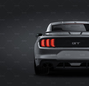 Ford Mustang GT 2018 satin matt finish - all sides Car Mockup Template.psd