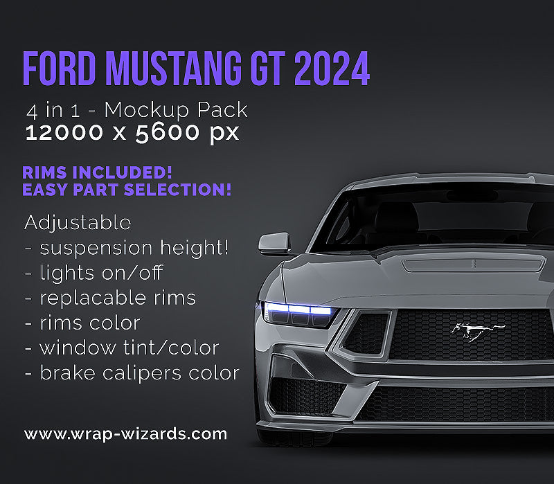 Ford Mustang GT 2024 - Car Mockup