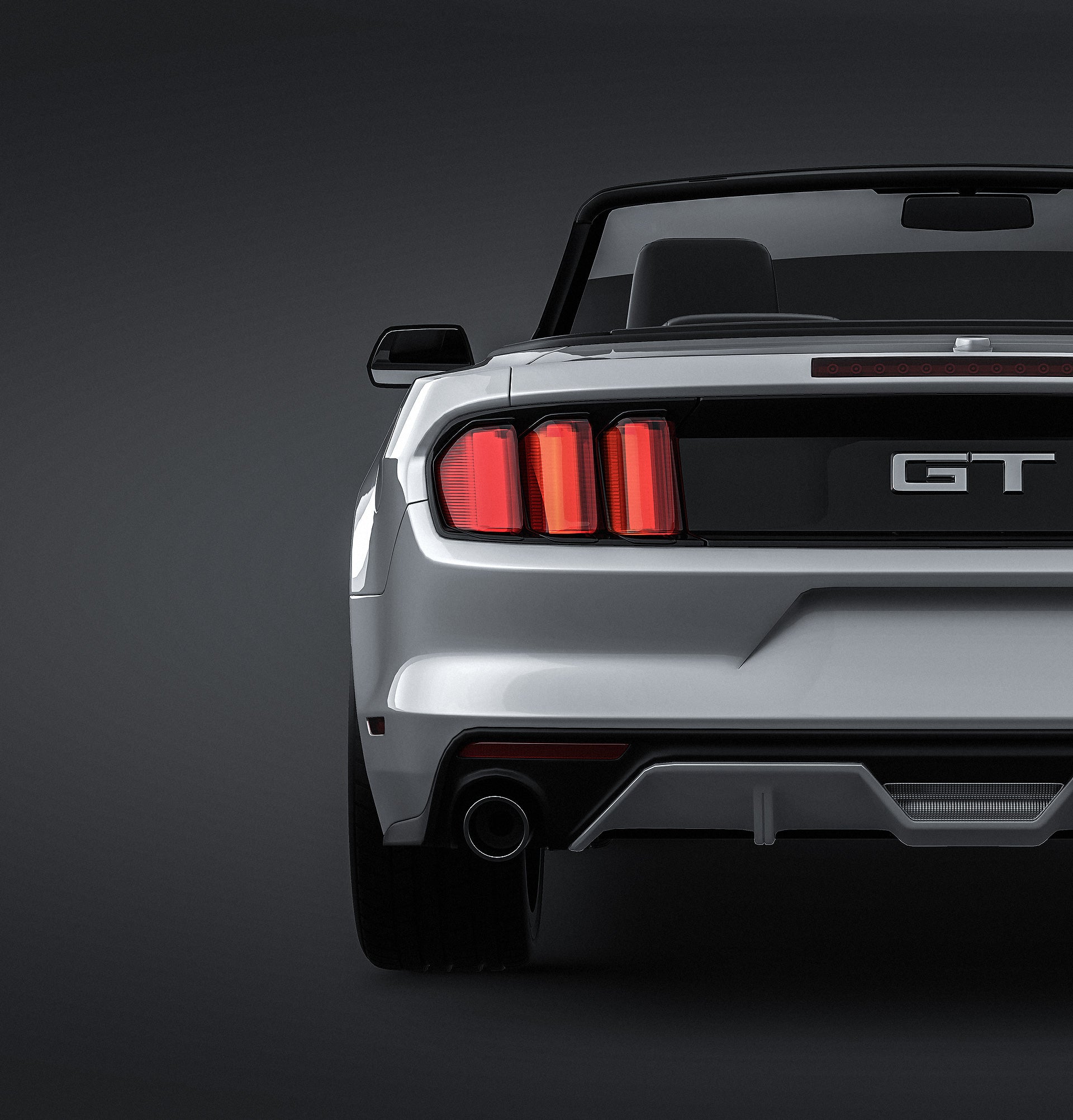 Ford Mustang GT Convertible 2015 glossy finish - all sides Car Mockup Template.psd