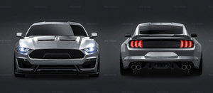 Ford Mustang Shelby Super Snake 2018 glossy finish - all sides Car Mockup Template.psd