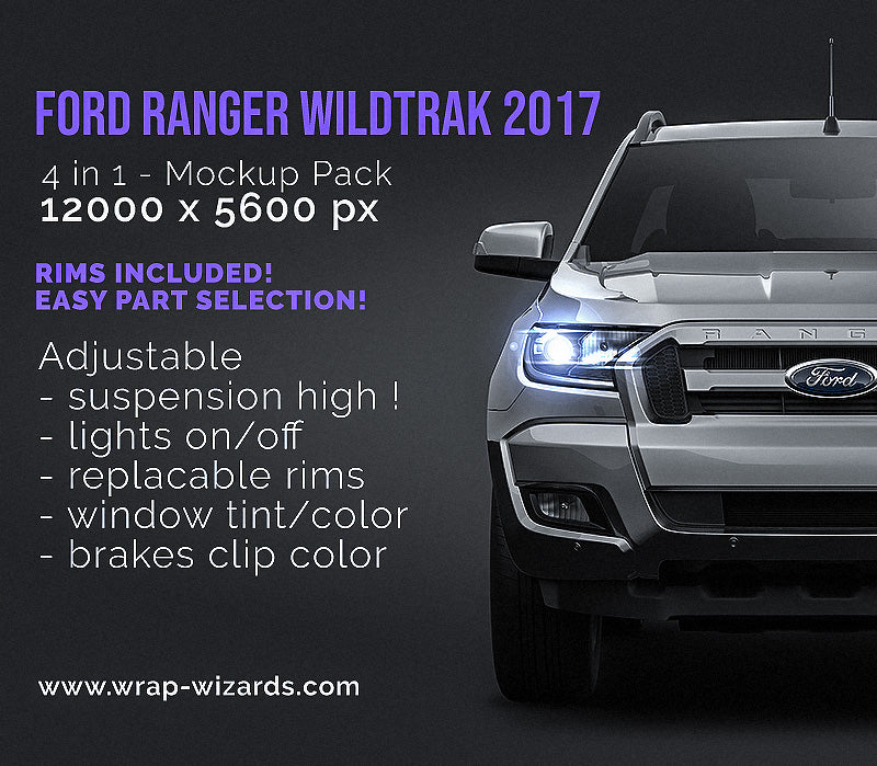 Ford Ranger Wildtrak 2017 - Truck/Pick-up Mockup