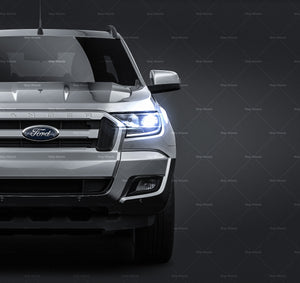 Ford Ranger Wildtrak 2017 glossy finish - all sides Car Mockup Template.psd