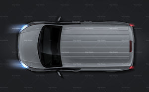 Ford Transit Connect Cargo 2014 Short satin matt finish - all sides Car Mockup Template.psd