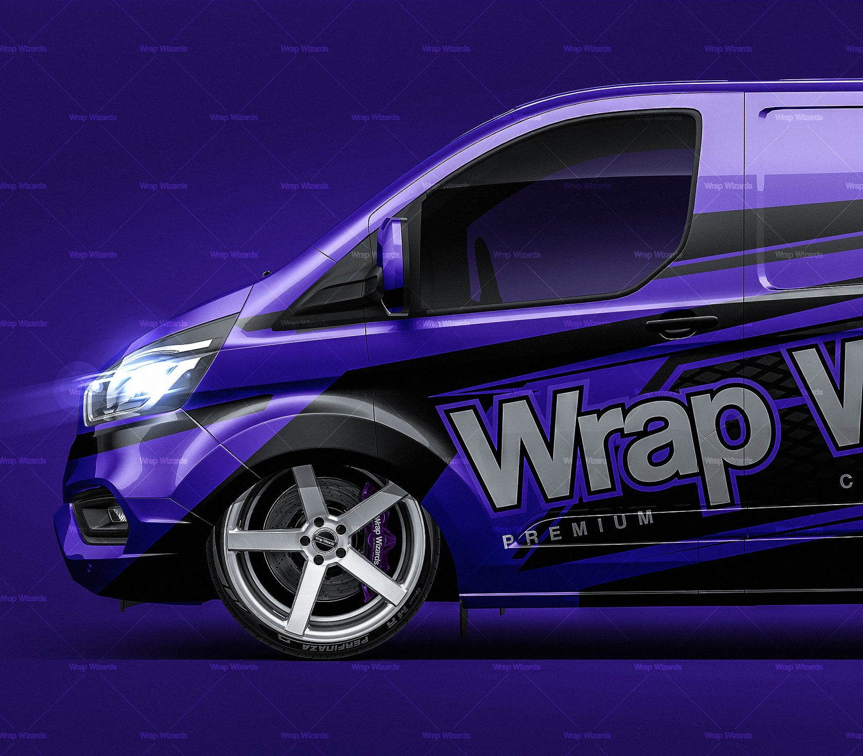 Ford Transit Custom Van Van Mockup Premium Car