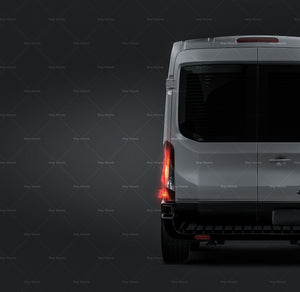 Ford Transit Trail L2H2 mid roof satin matt finish - all sides Car Mockup Template.psd