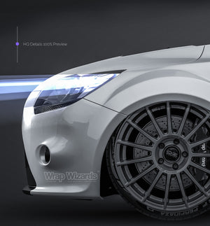 Ford Focus RS 2009 glossy finish - all sides Car Mockup Template.psd
