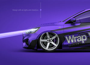Ford Focus ST-line 2019 glossy finish - all sides Car Mockup Template.psd