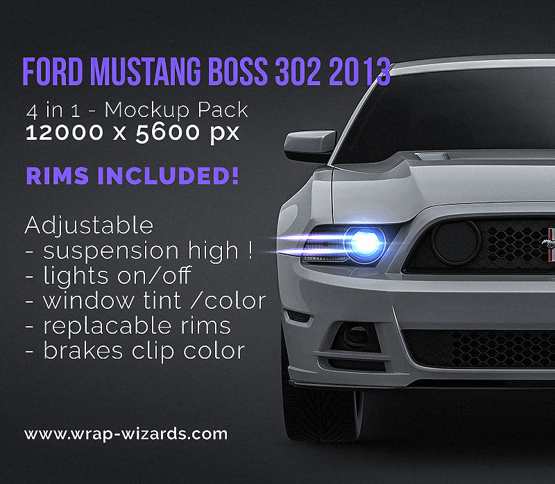 Ford Mustang BOSS 302 2013 - Car Mockup