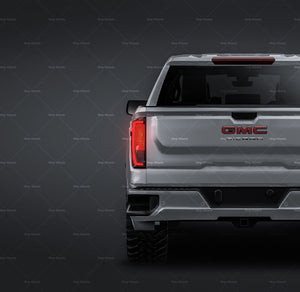 GMC Sierra Elevation 1500 glossy finish - all sides Car Mockup Template.psd