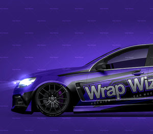 HSV Generation F VF Clubsport R8 2014 with GTS rear wing glossy finish - all sides Car Mockup Template.psd