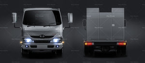 Hino 300-616 2016 with toolboxes on alloy tray glossy finish - all sides Car Mockup Template.psd